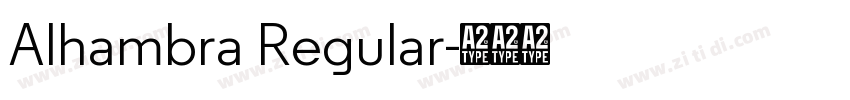 Alhambra Regular字体转换